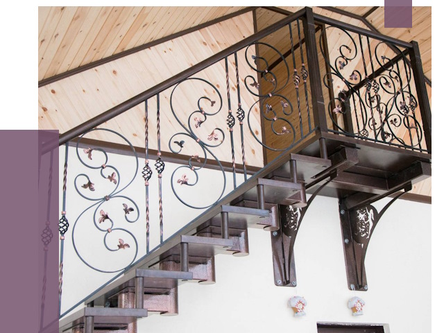 Кованые лестницы в Черняховске от 81744 руб. под ключ