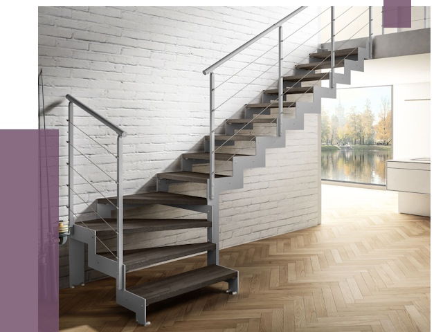 Г-образные лестницы под ключ в Черняховске от 37990 руб. | ПРОЛЁТ-Чрх