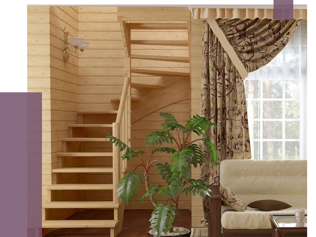 Лестницы для дачи в Черняховске от 77814 руб.  | ПРОЛЁТ-Чрх