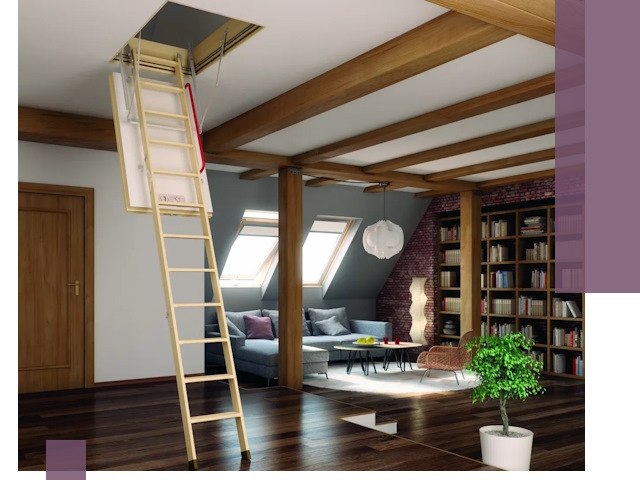 Чердачные лестницы под ключ в Черняховске: изготовление и монтаж