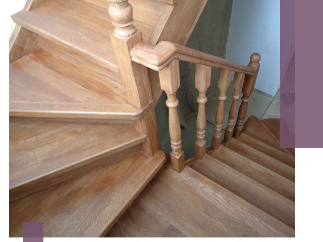 Дубовые лестницы под ключ в Черняховске: изготовление и монтаж