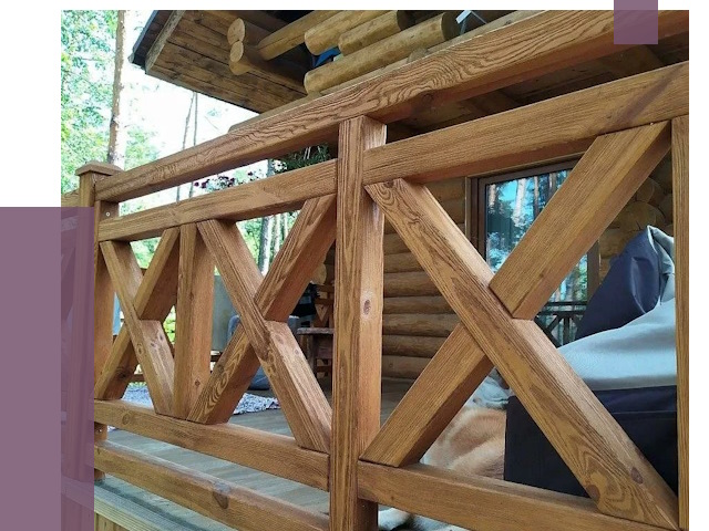 Деревянные перила под ключ в Черняховске от 7860 руб. 