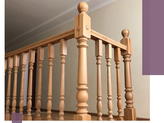 Деревянные перила на заказ в Черняховске: монтаж и изготовление