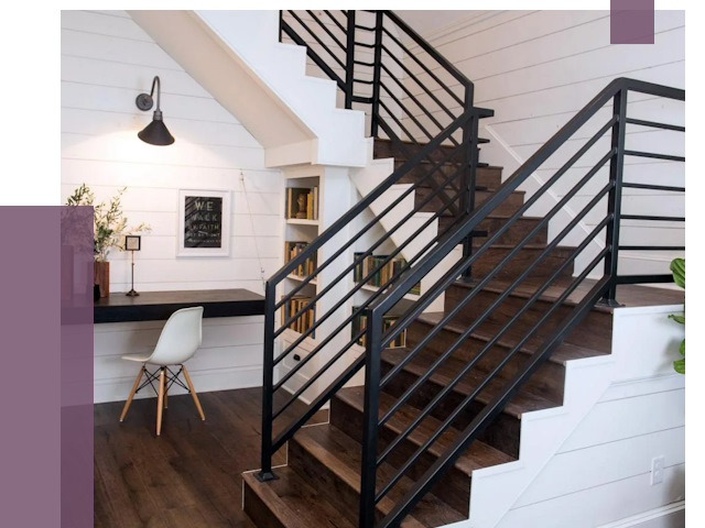 Перила для лестницы в доме в Черняховске от 7598 руб. — ПРОЛЁТ-Чрх