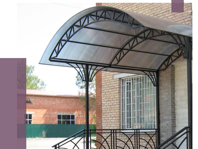 Металлические навесы и козырьки в Черняховске от 13100 руб.