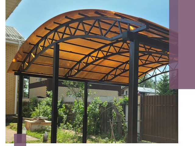 Изготовление навесов под ключ в Черняховске из качественных материалов