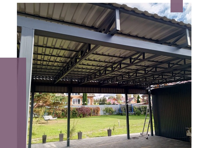 Монтаж навесов в Черняховске от 7546 руб. — установка навеса | ПРОЛЁТ-Чрх