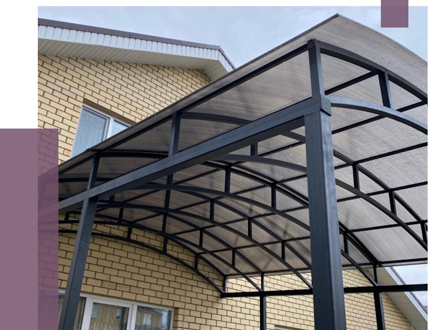 Монтаж козырьков в Черняховске от 11790 руб. | ПРОЛЁТ-Чрх