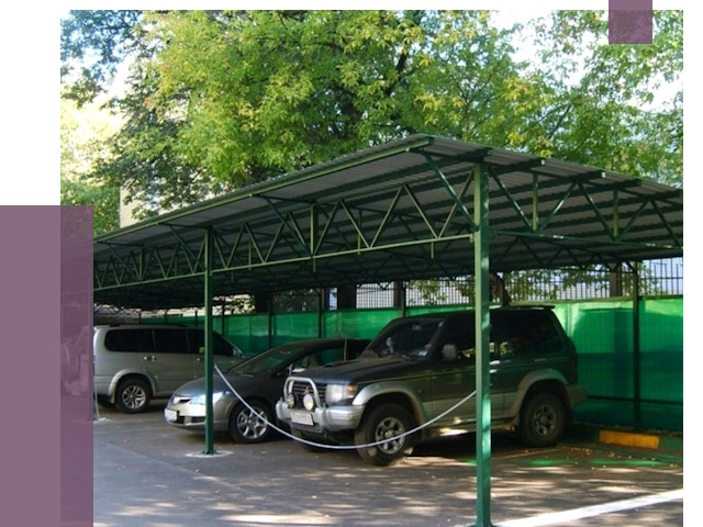 Навесы для парковки в Черняховске от 82268 руб. заказать | ПРОЛЁТ-Чрх