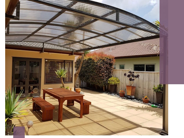 Навесы во двор под ключ в Черняховске — изготовление и монтаж