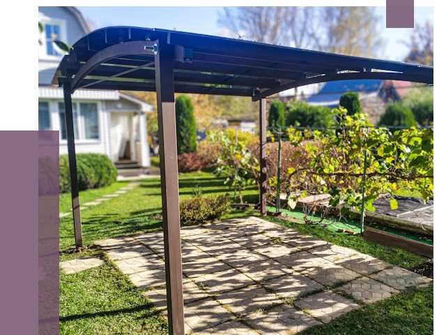 Навесы для дачи в Черняховске от 13048 руб. под ключ — ПРОЛЁТ-Чрх