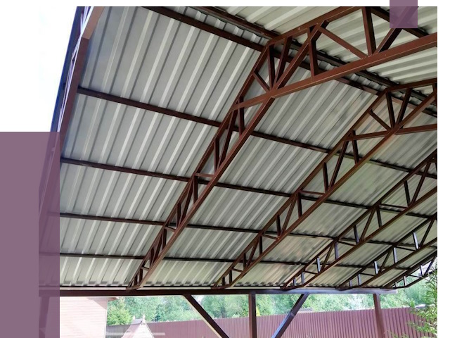 Навесы из профнастила в Черняховске от 7546 руб. | ПРОЛЁТ-Чрх