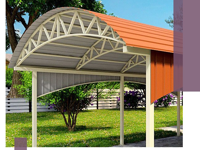 Навесы из профнастила под ключ в Черняховске — установка и монтаж