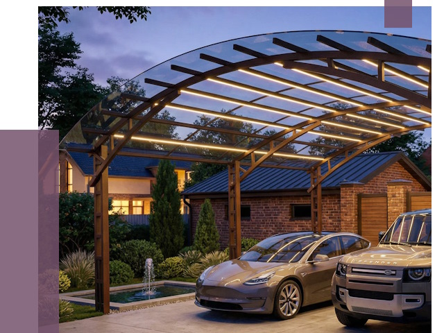 Металлические навесы в Черняховске от 12995 руб. под ключ — ПРОЛЁТ-Чрх