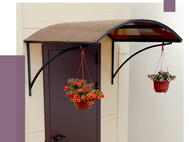 Козырьки над входом в Черняховске от 15196 руб.  | ПРОЛЁТ-Чрх