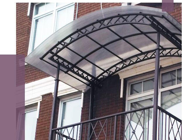 Козырьки над балконом в Черняховске от 8856 руб. | ПРОЛЁТ-Чрх