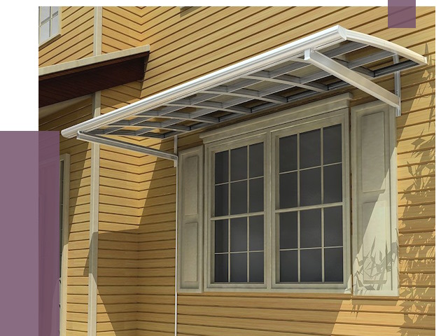 Козырьки над окнами в Черняховске от 7808 руб. — монтаж, покупки | ПРОЛЁТ-Чрх