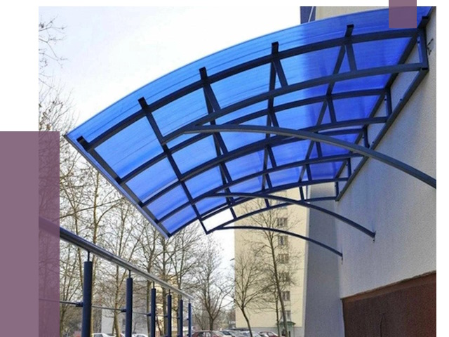 Козырьки из поликарбоната в Черняховске от 4402 руб. под ключ | ПРОЛЁТ-Чрх