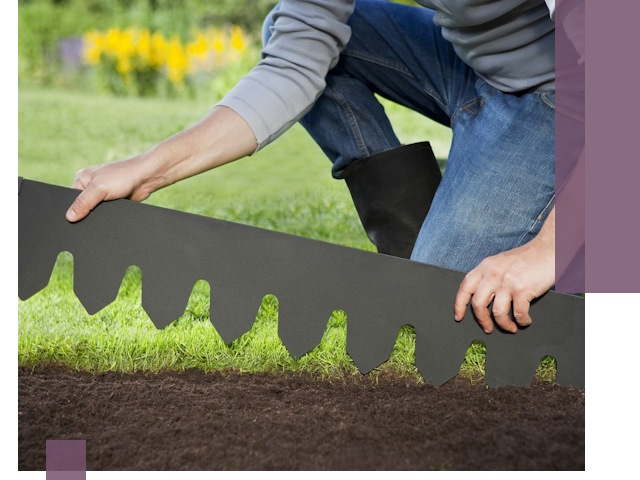 Металлические бордюры для газона в Черняховске — изготовление и монтаж